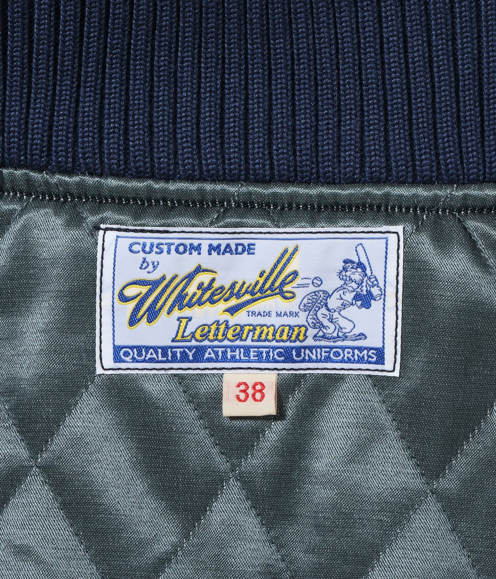 30oz. WOOL MELTON AWARD JACKET “MAVERICKS” (DARK NAVY)