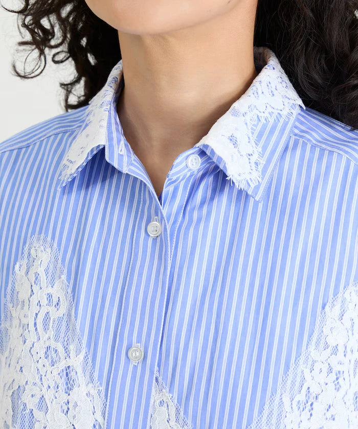 Lace Docking Stripe Shirt