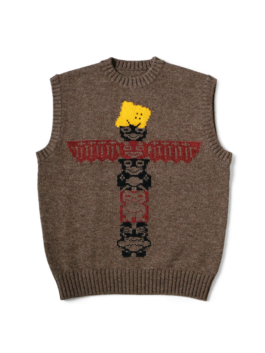 5G Wool PECKISH Totem Pole Vest