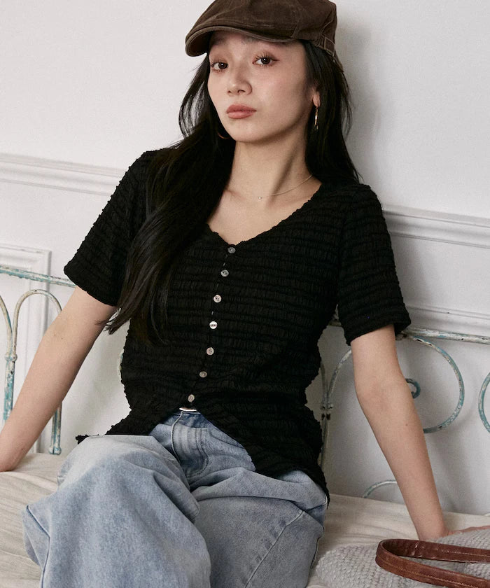 V-Neck Half Sleeve Cardigan Limited Edition
