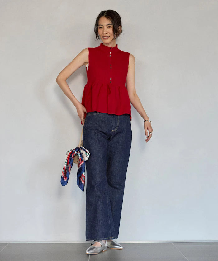 Japan Made Whole Garment Peplum Vest