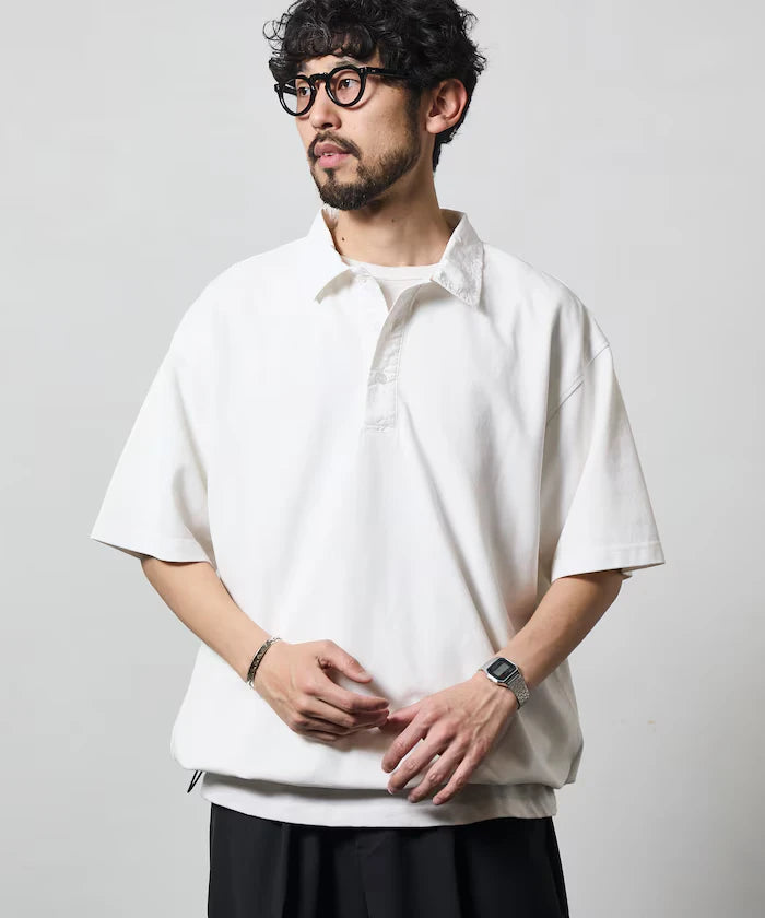 Big Silhouette Spindle Short Sleeve Tech Polo