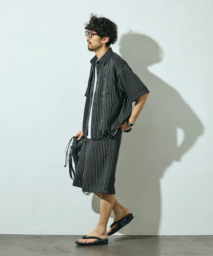 Spindle Stripe Short Sleeve Shirt / Compatible with Setup