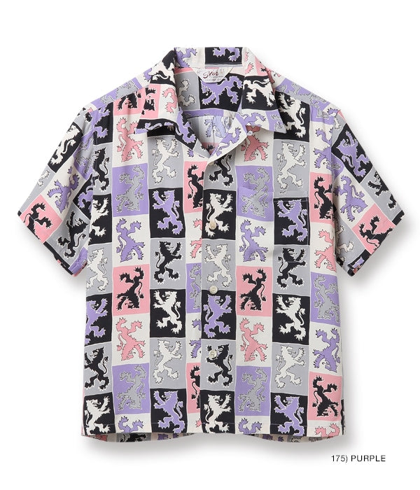 HIGH DENSITY RAYON OPEN SHIRT “LION RAMPANT”