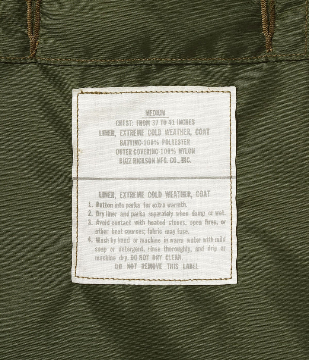 Type M-65 LINER ���BUZZ RICKSON MFG. CO., INC.���