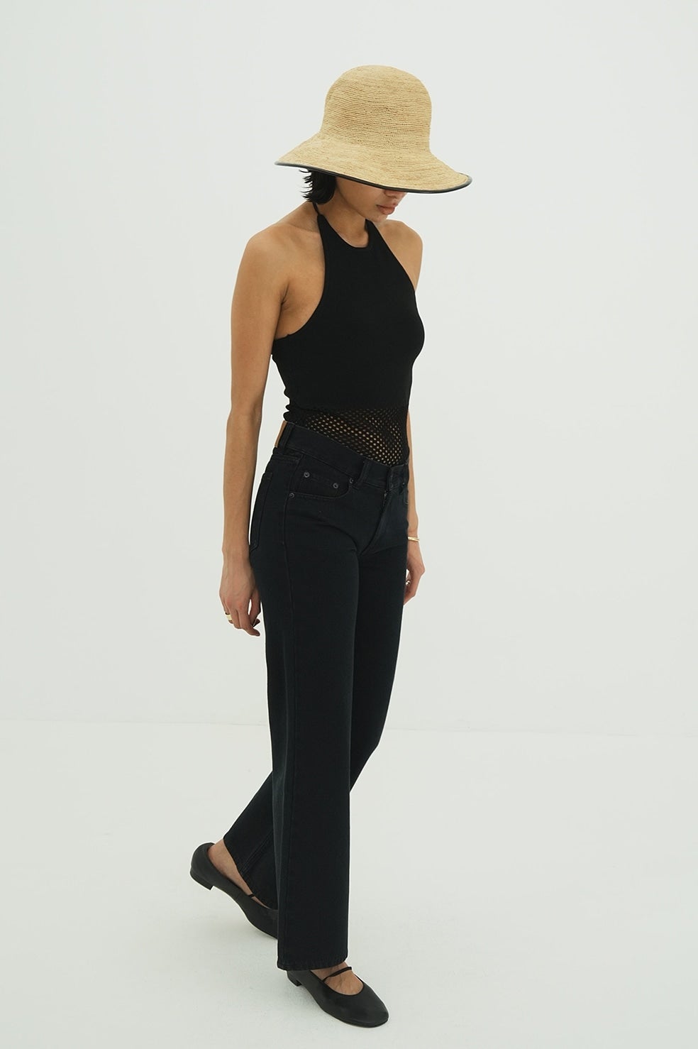 GEOMETRIC HOLE KNIT TOPS