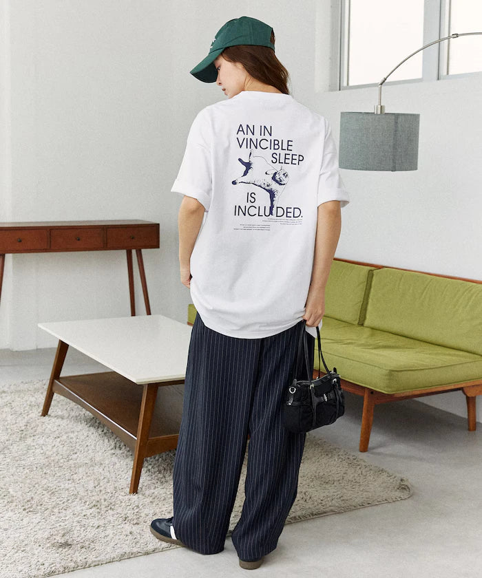 VINCIBLE SLEEP Cat Print T-Shirt Limited Edition