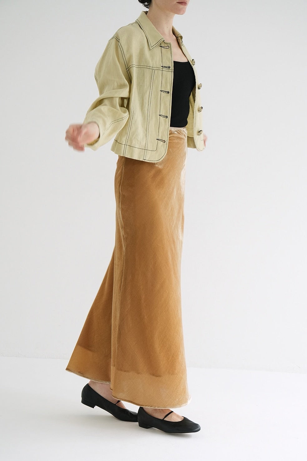 VELOUR MERMAID LINE SKIRT