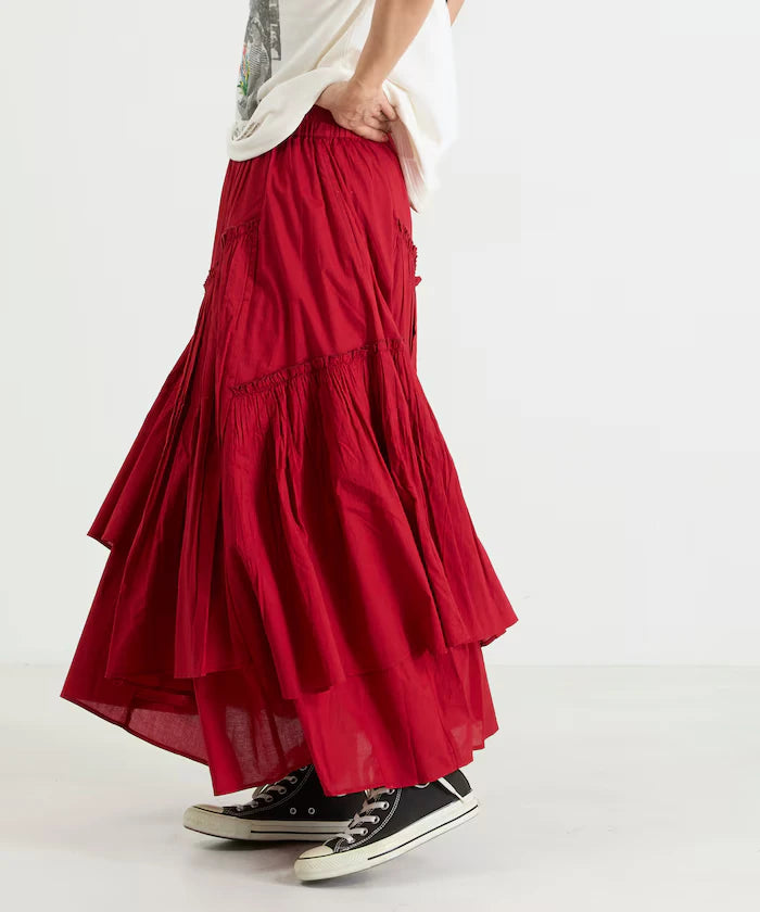 India Frill Maxi Gathered Skirt