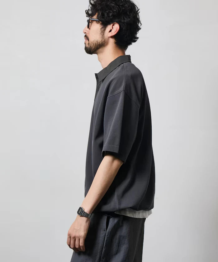 Big Silhouette Spindle Short Sleeve Tech Polo