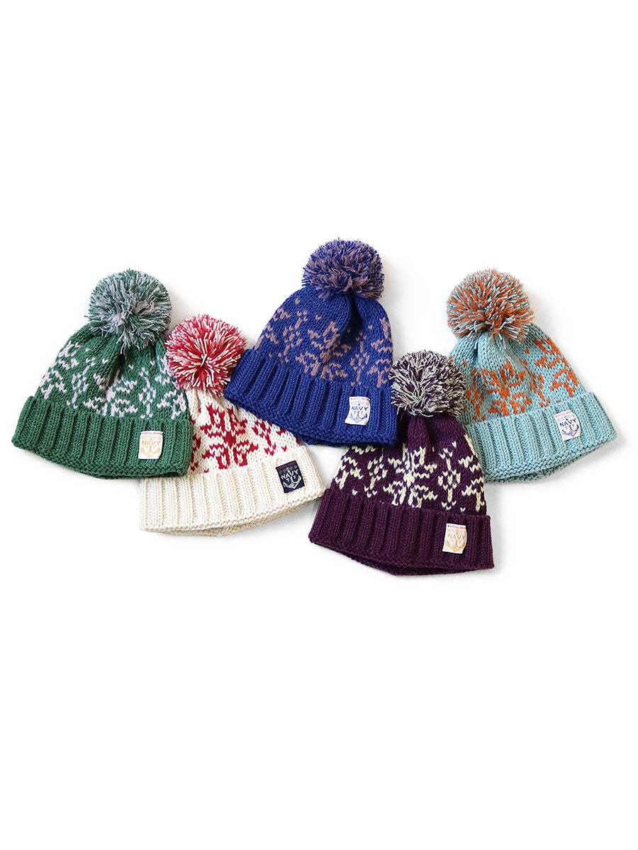 3G Wool Snow Pattern Knit CAP