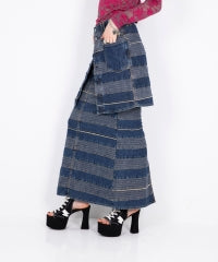 Scratch A-Line Denim Mini Skirt