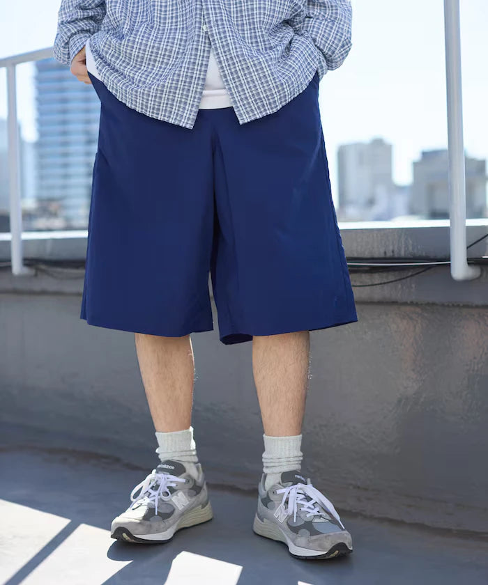Nylon Sleek Water Length Baggy Shorts