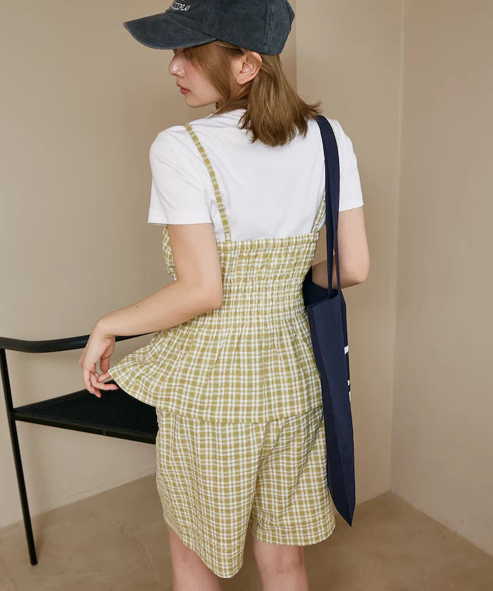 Shearling camisole x short pants set limited edition