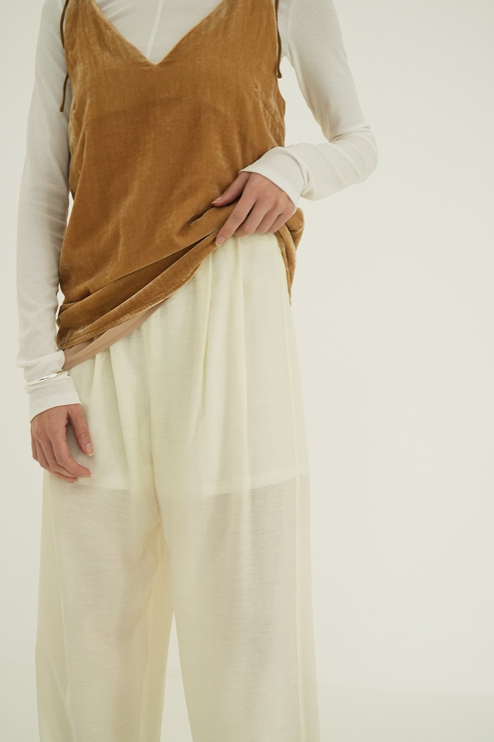 SHEER STRAIGHT PANTS