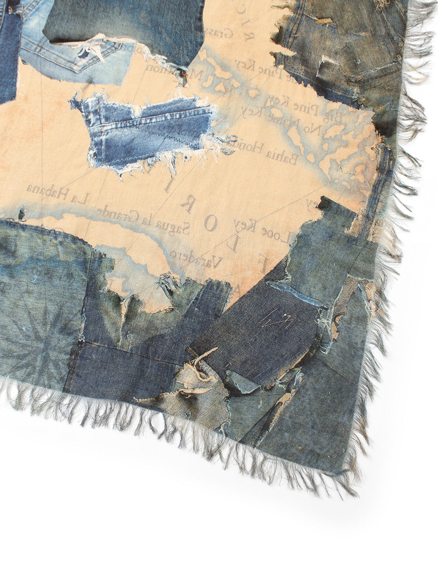Rayon Fringe Square Stole (KAYO HUESO De...