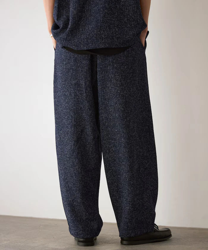 Dry Touch Summer Tweed Spindle Easy Wide Pants