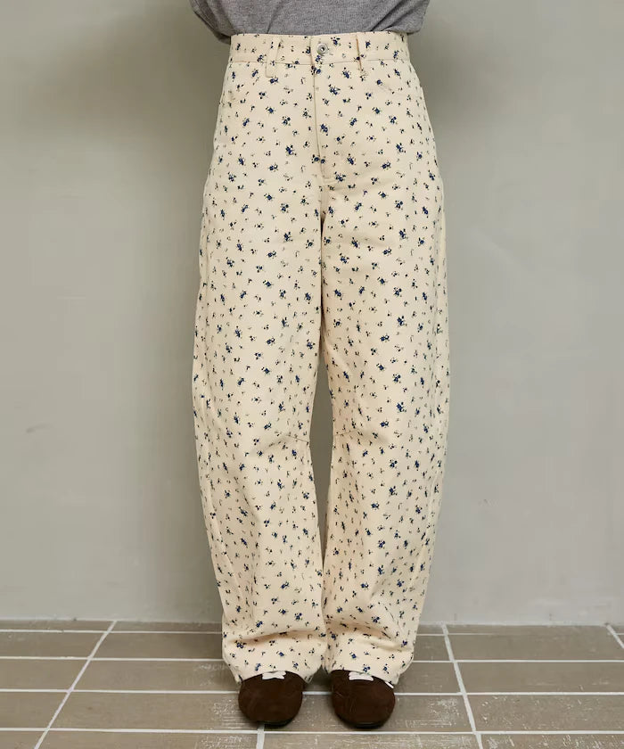 Floral Print Curved Pants Limited Edition