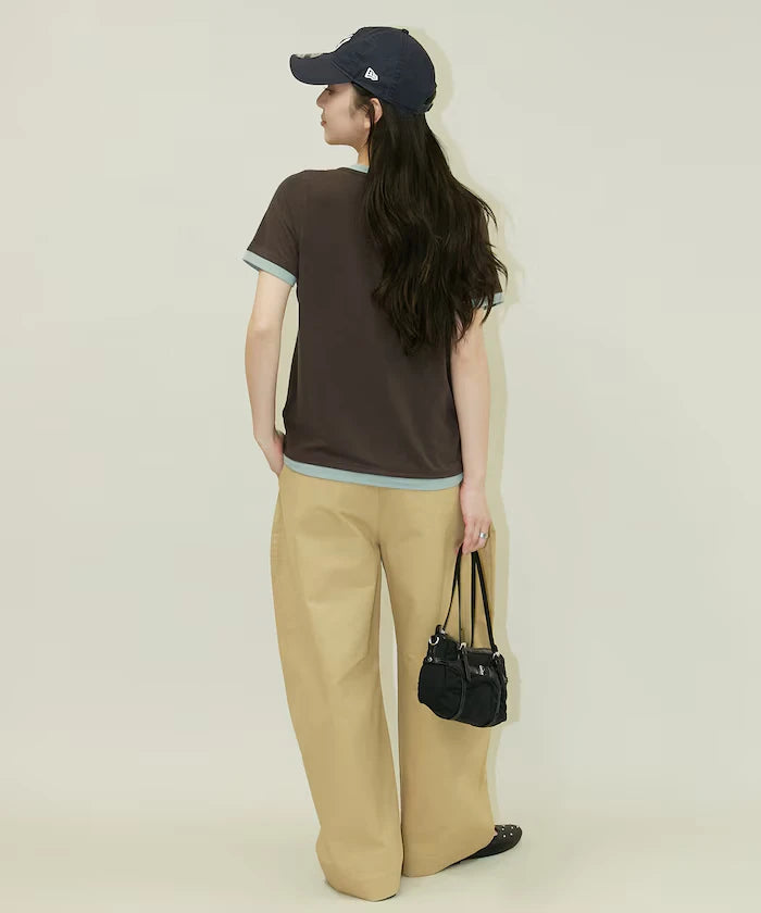 Layered-style Henley Neck T-shirt Limited Edition