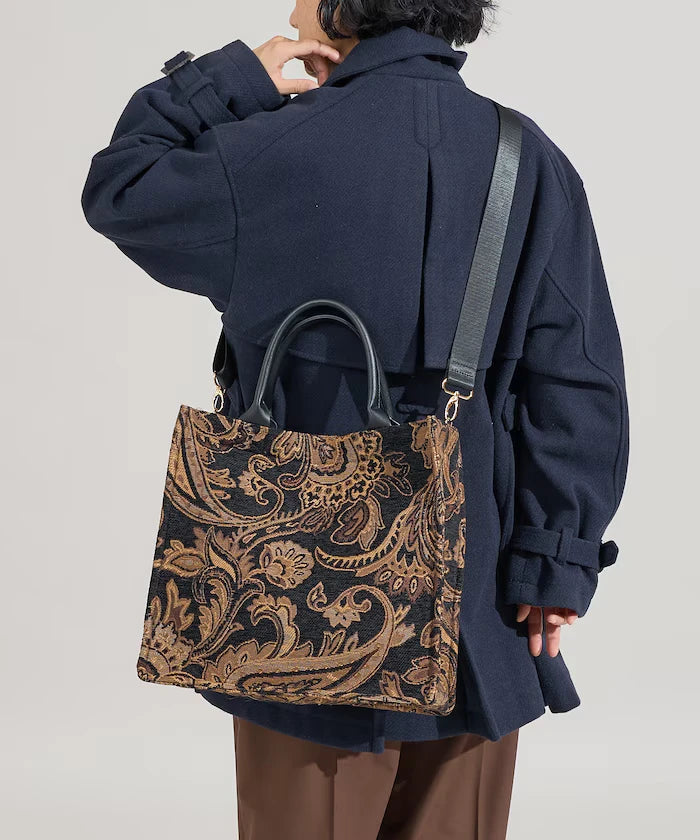 2WAY Paisley Jacquard Tote Bag Limited Edition