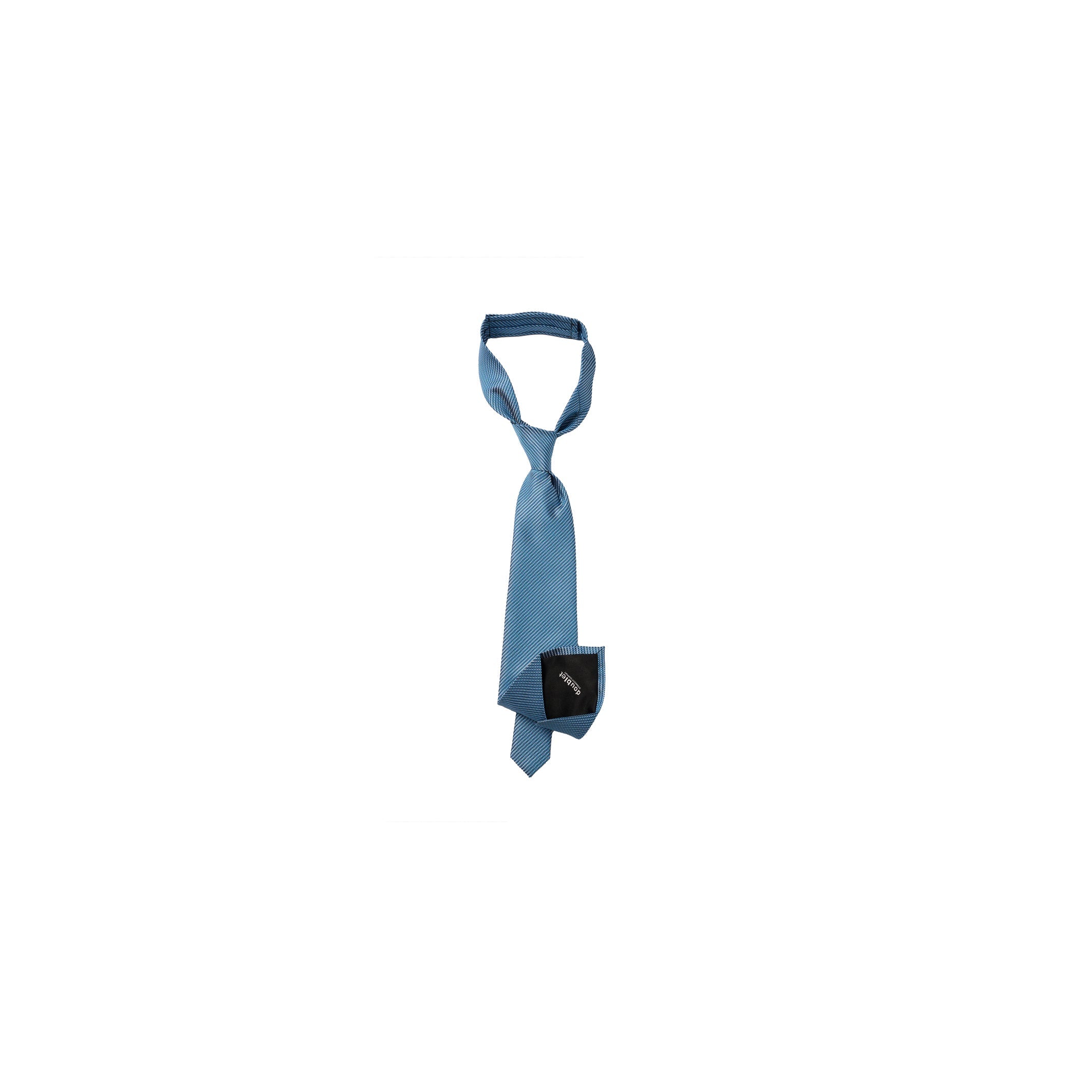 SHAPE MEMORY MICRO PATTERN TIE：BLUE