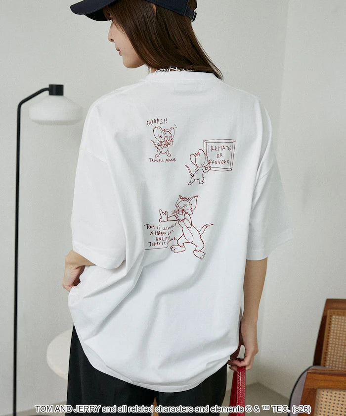 <Functional Material> TOM AND JERRY Graphic T-Shirt Limited Edition