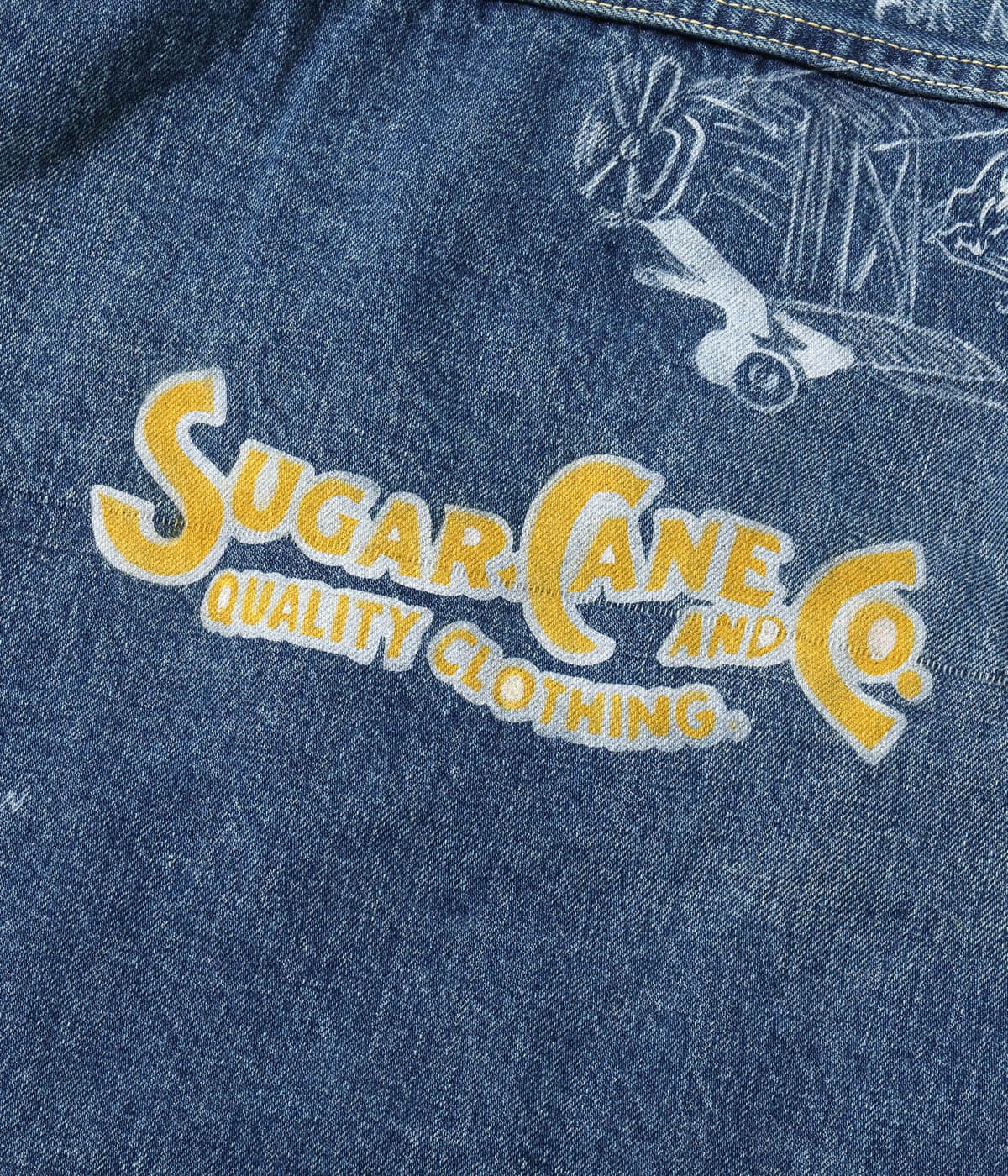 14.25oz. DENIM JACKET 1953 AGED MODEL CARTOON PAINT