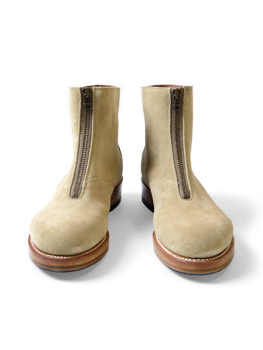 Suede Leather ZIP UP Cafe Race Frisco Boots