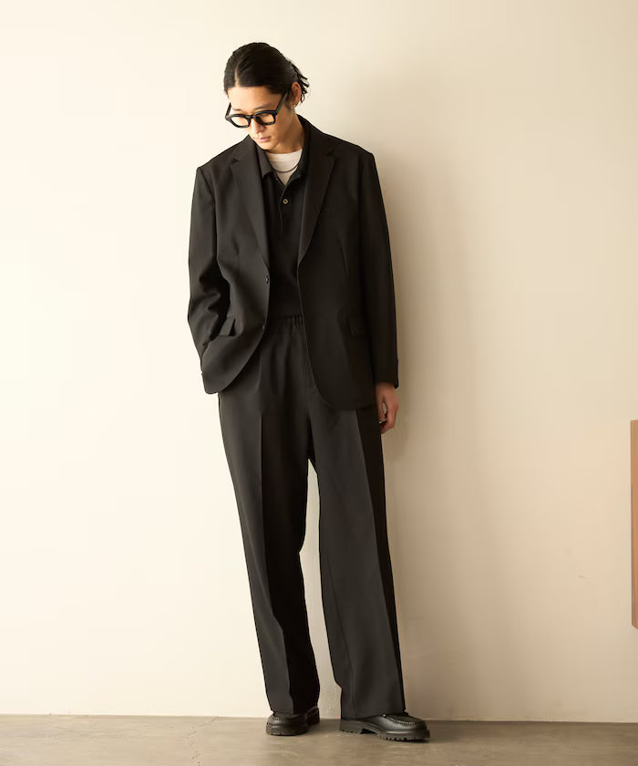 Functional Material Jacket & Wide Slacks Set Up / Washable / UV Cut / Quick Dry / Contact Cooling