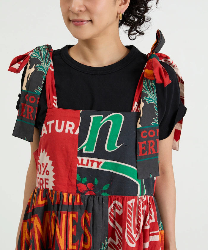 India FEEDBAG Print Shoulder Ribbon Camisole Dress
