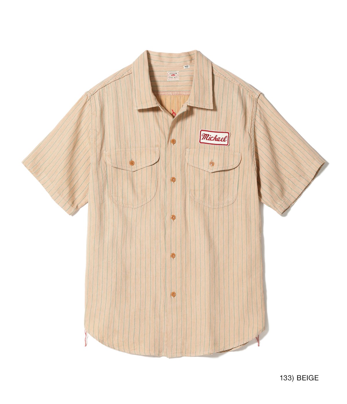 Coke Stripe Work Shirt With Embroidered