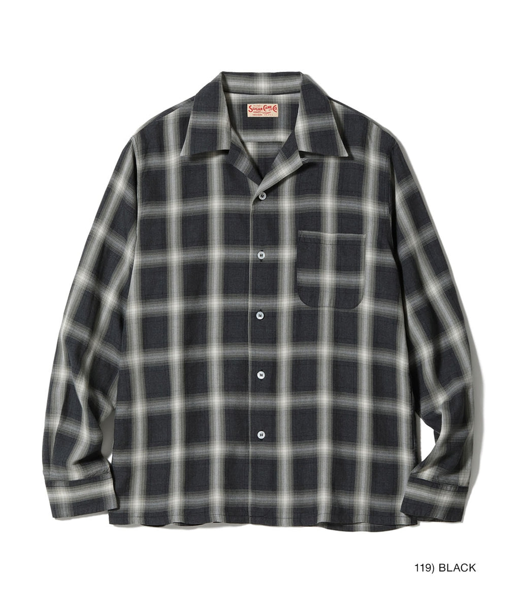 RAYON COVERT CHECK OPEN SHIRT