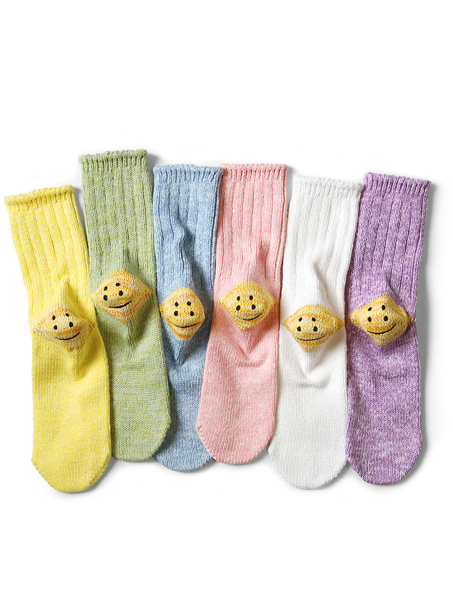 56 pieces 3×1 rib RAINBOWY HAPPY HEEL socks