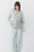 HALF SLEEVE OVER KNIT SHIRT