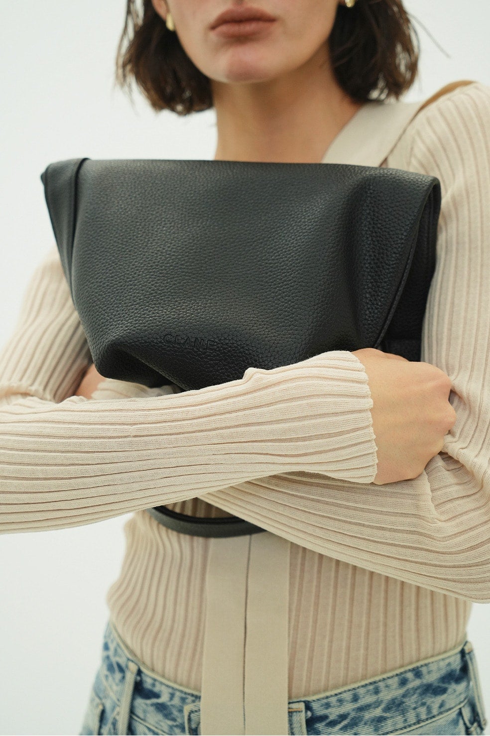 FAKE LEATHER MEDIUM TOTE BAG