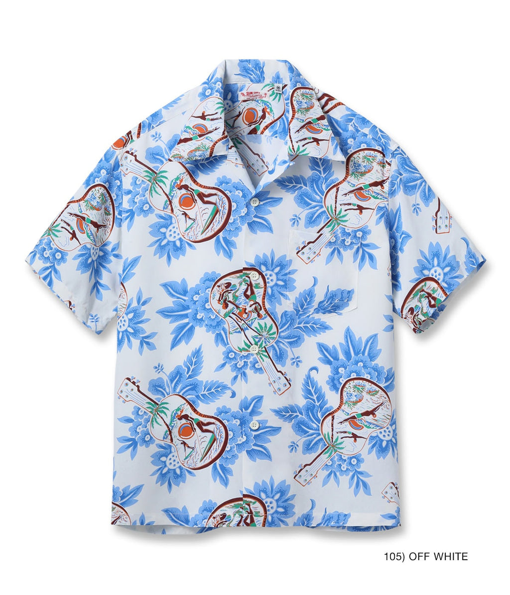 Rayon Hawaiian Shirt Ukulele Melody