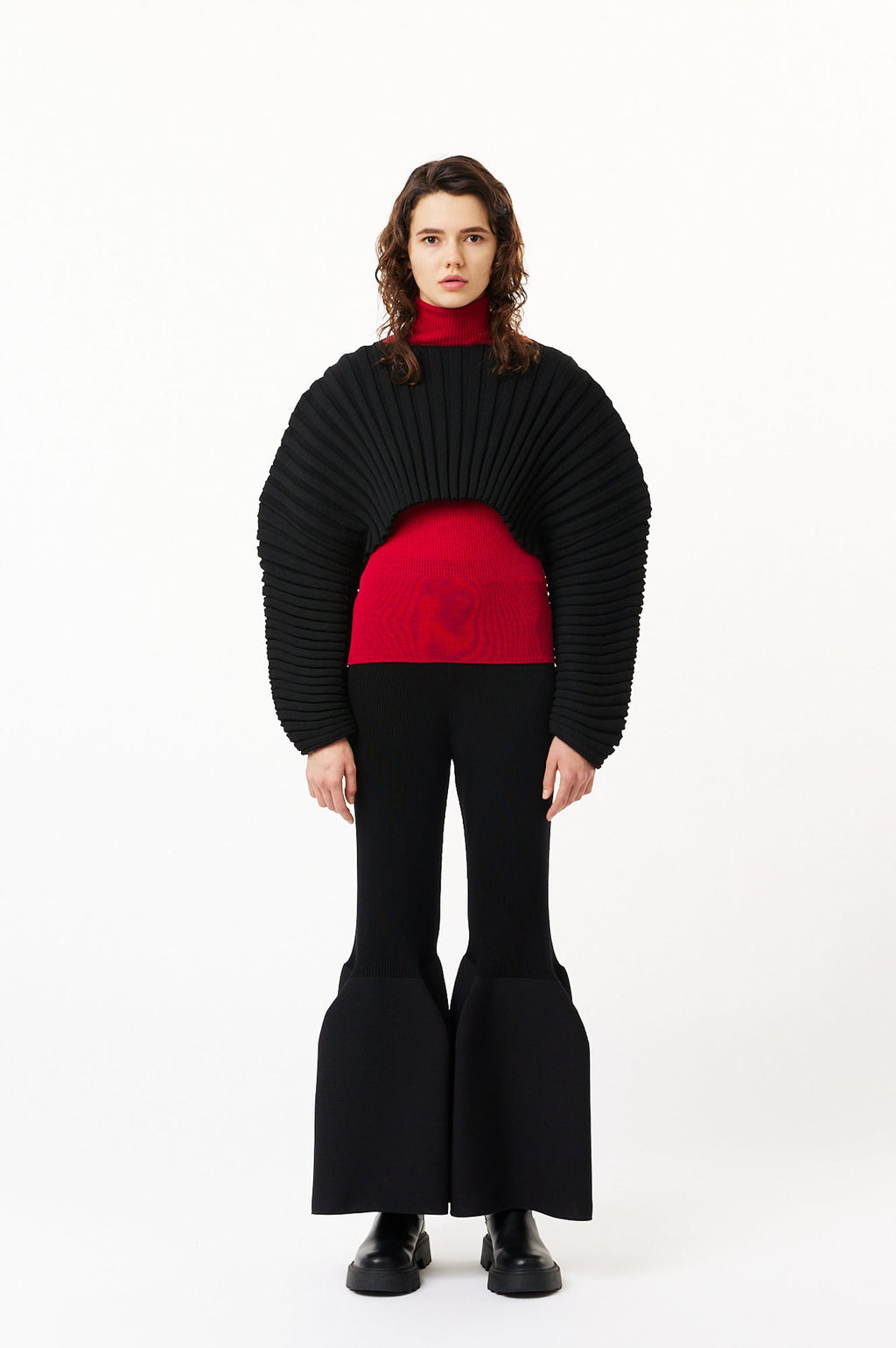WOOL RIB HIGHNECK TOP