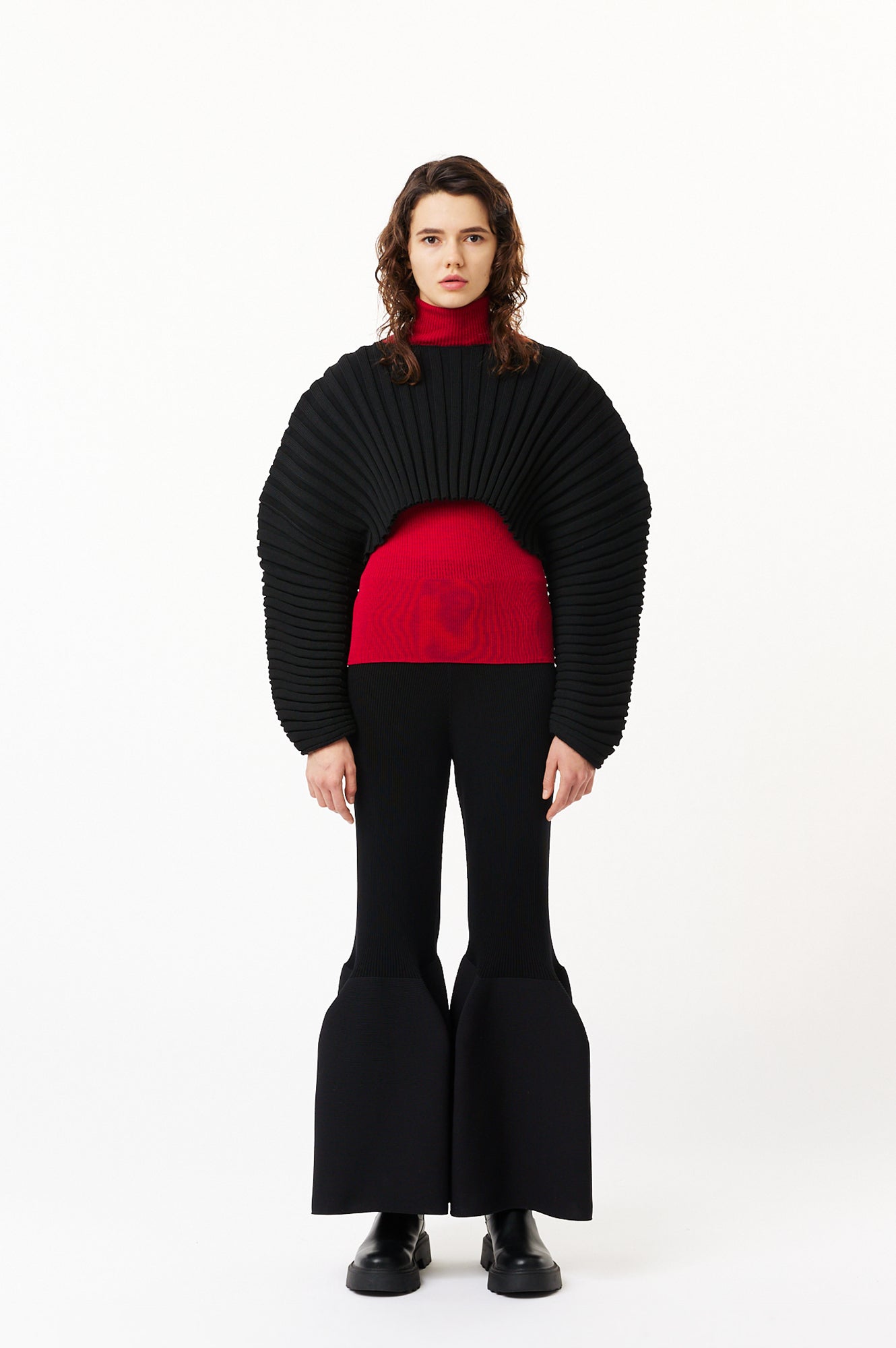 WOOL RIB HIGHNECK TOP