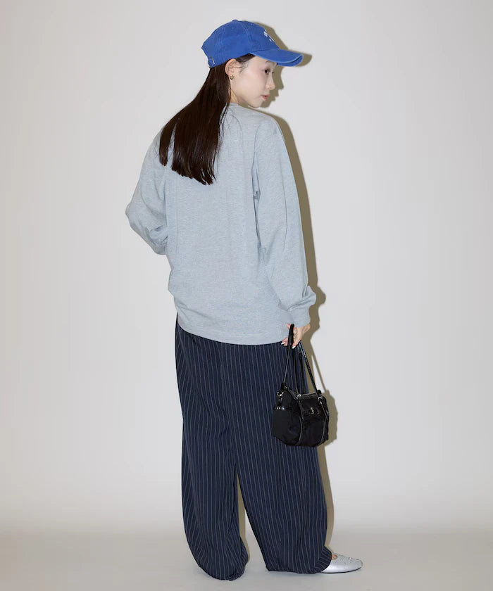 Box Logo Bead Embroidery Big Silhouette Long Sleeve T-Shirt Limited Edition