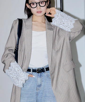 Lace Cuff Tailored Jacket