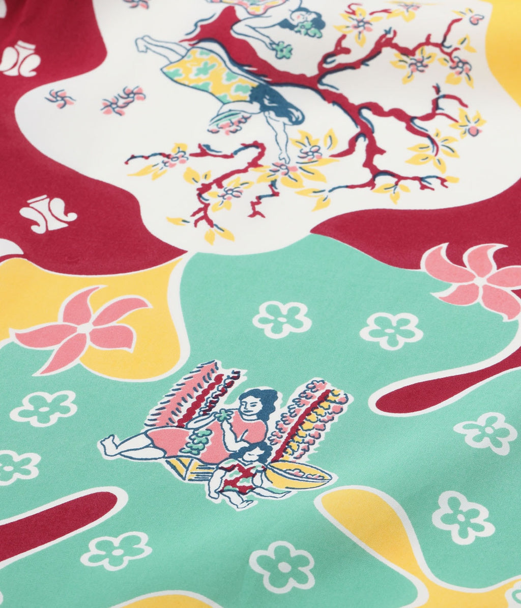 Rayon Hawaiian Shirt Paradise Hula