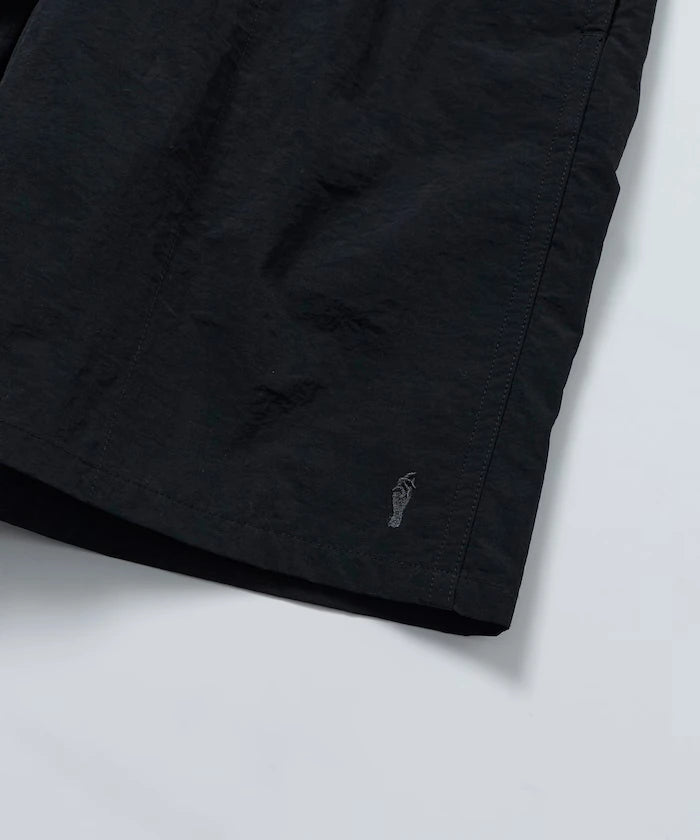 Nylon Medium Length Baggy Shorts