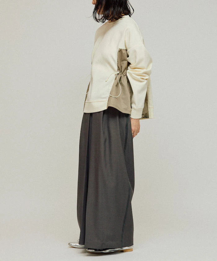 Front Tuck Wide Slack Pants / Loose Silhouette