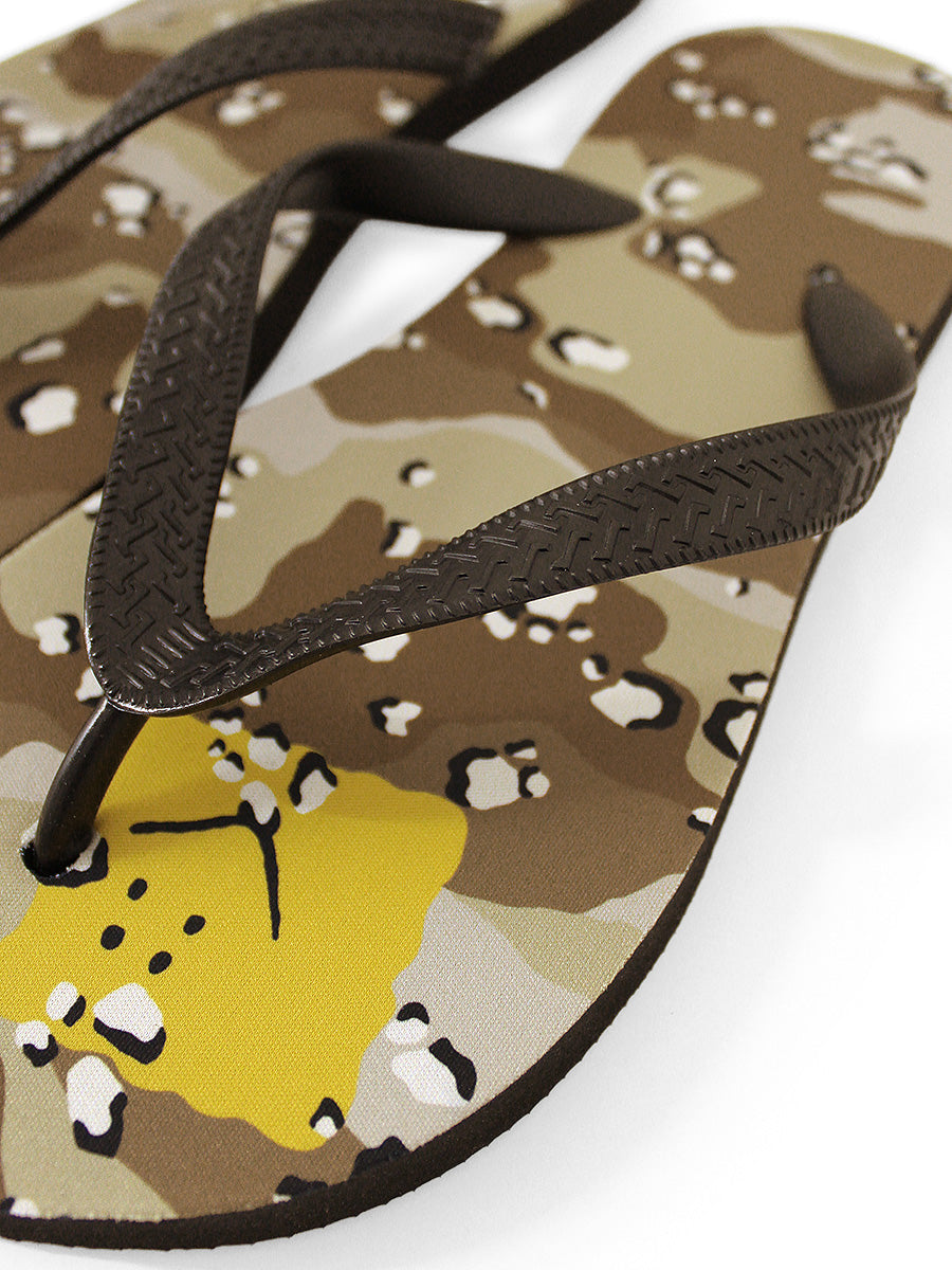 Chocolate Chip Camouflage Flip Flops