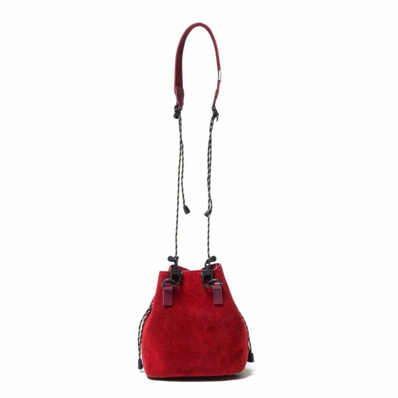 WATER PROOF SUEDE MINI DROW STRING SHOULDER/WINE