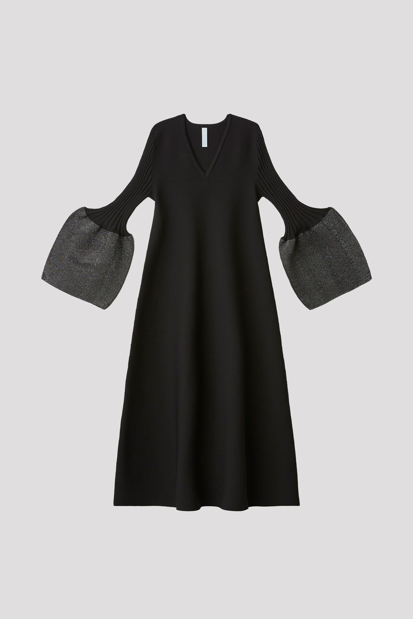POTTERY GLITTER LONG BELL SLEEVE FLARE DRESS