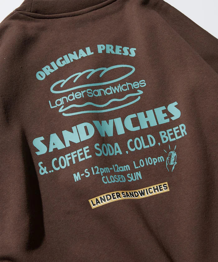 LANDER SANDWICHES×FREAK'S STORE/ Lander Limited Edition Big Silhouette Back Print Crewneck Sweat 【Limited Release】