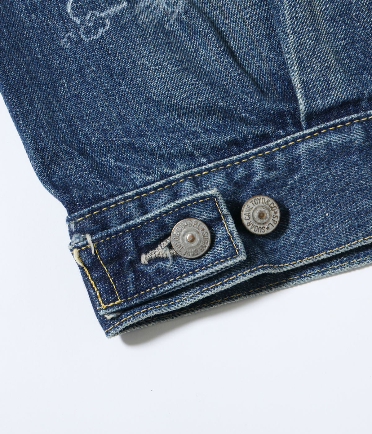 14.25oz. DENIM JACKET 1953 AGED MODEL CARTOON PAINT