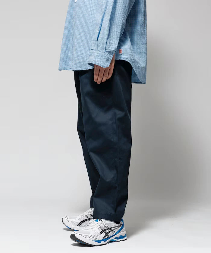 Wide Silhouette Drawstring Chino Pants / Tapered Silhouette Easy Chino Pants