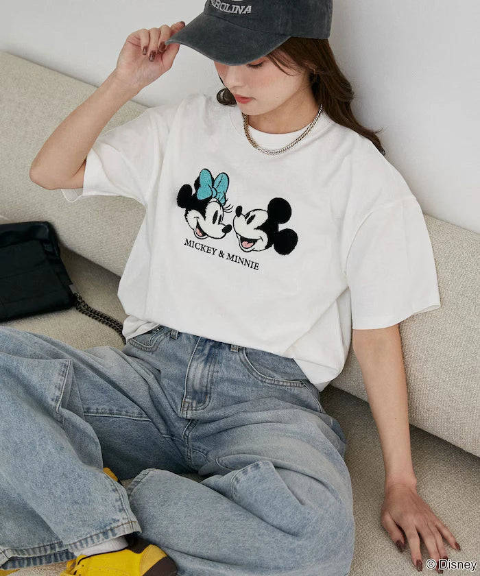 Mickey Mouse & Minnie Mouse/Mickey Mouse & Minnie Mouse/Sagara Embroidery T-Shirt Limited Edition